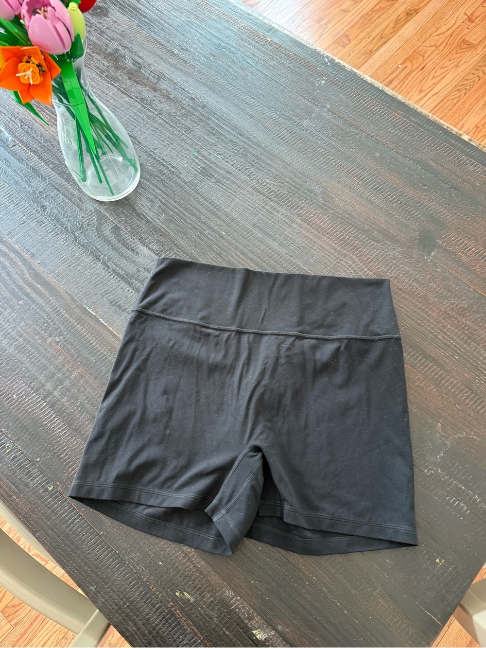 Black High-Waist Women’s Stretch Bike Shorts